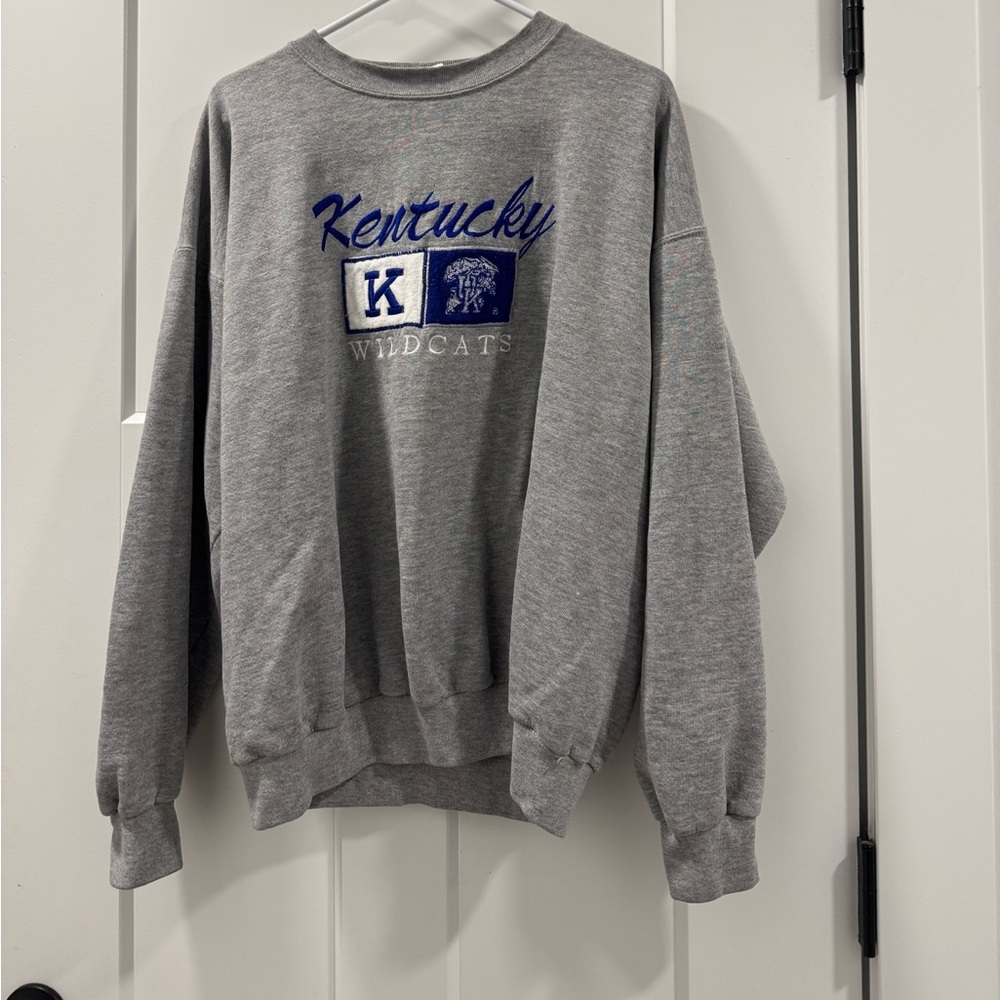 Kentucky Grey Vintage Embroidered Crewneck